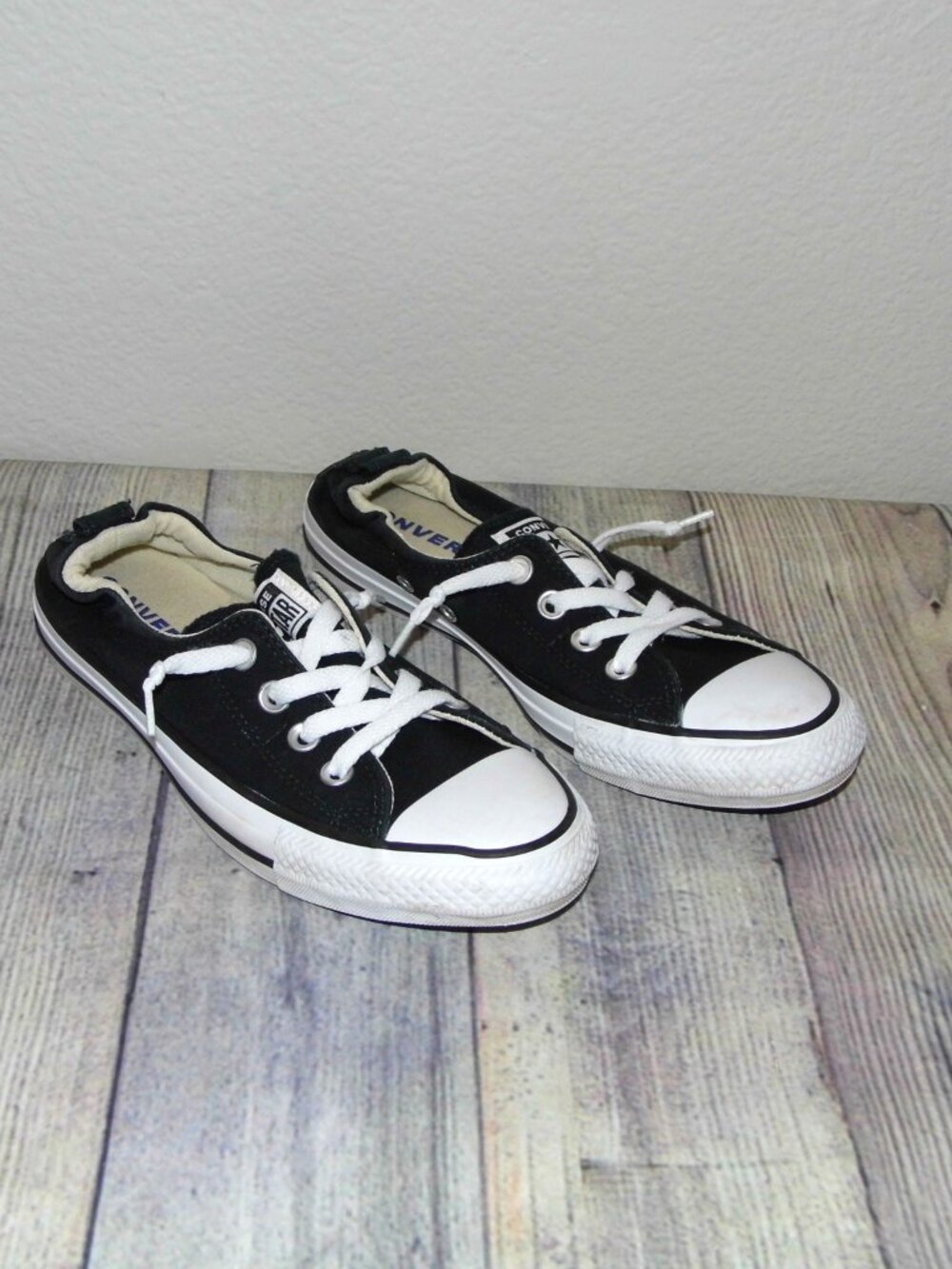 CONVERSE Chuck Taylor All Star Shoreline Black Sneakers Womens Size 8